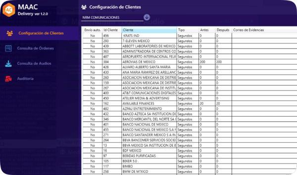 Sistema MAAC Delivery para gestión y entrega de campañas publicitarias. Distribución de pauta publicitaria con control y trazabilidad. Envío de evidencia publicitaria automatizada